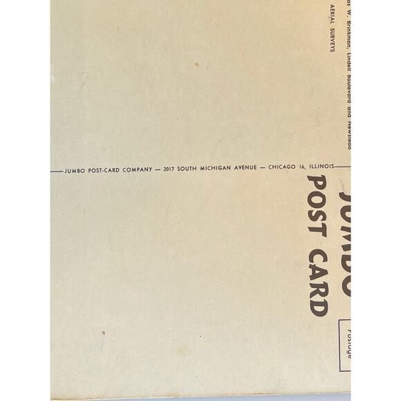 Vtg Rare Jumbo Postcard Co BW 9x7 Aerial St Louis Cathedral & Environs Ephemera - Picture 6 of 6